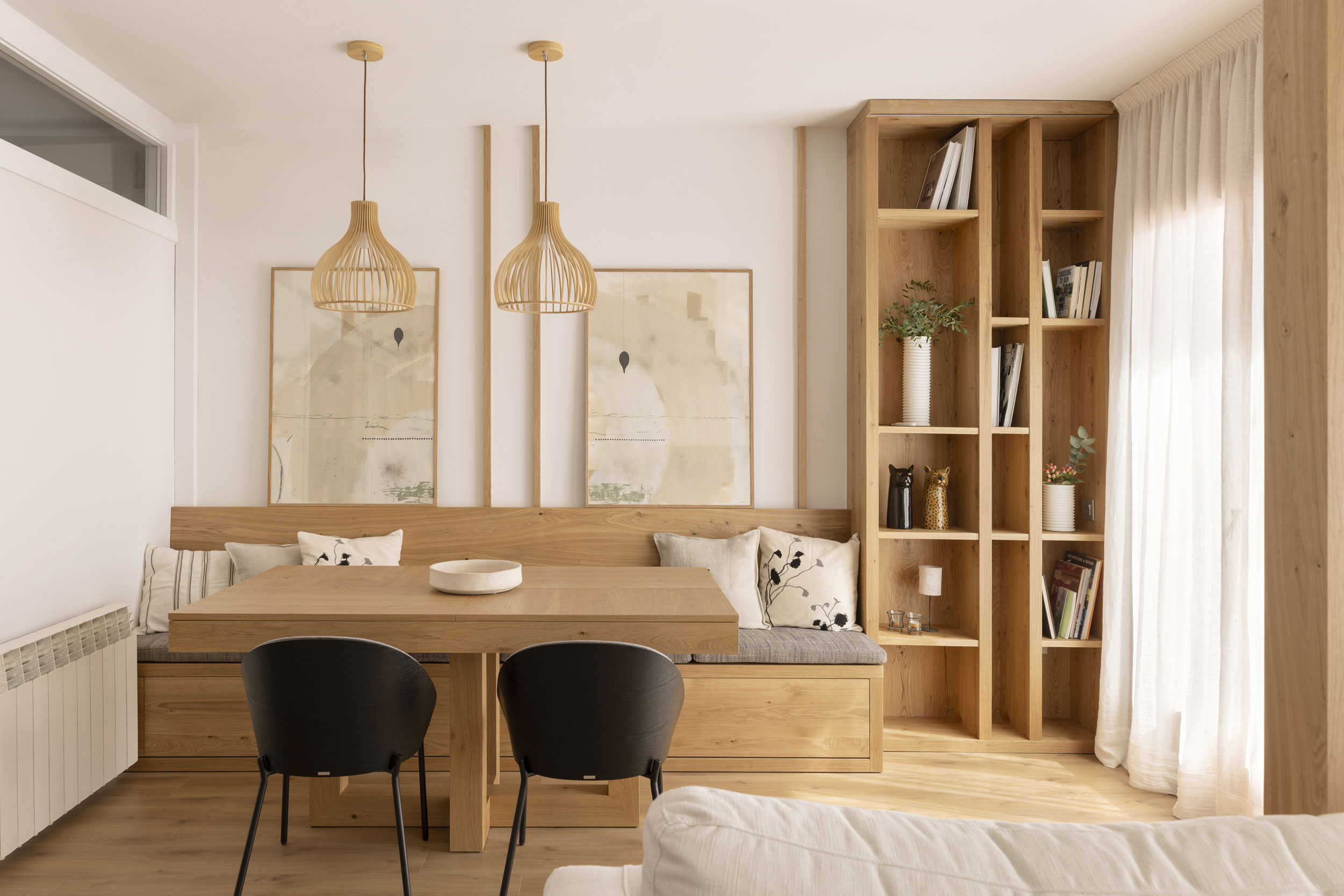 Vivienda cálida y atemporal con toques Japandi